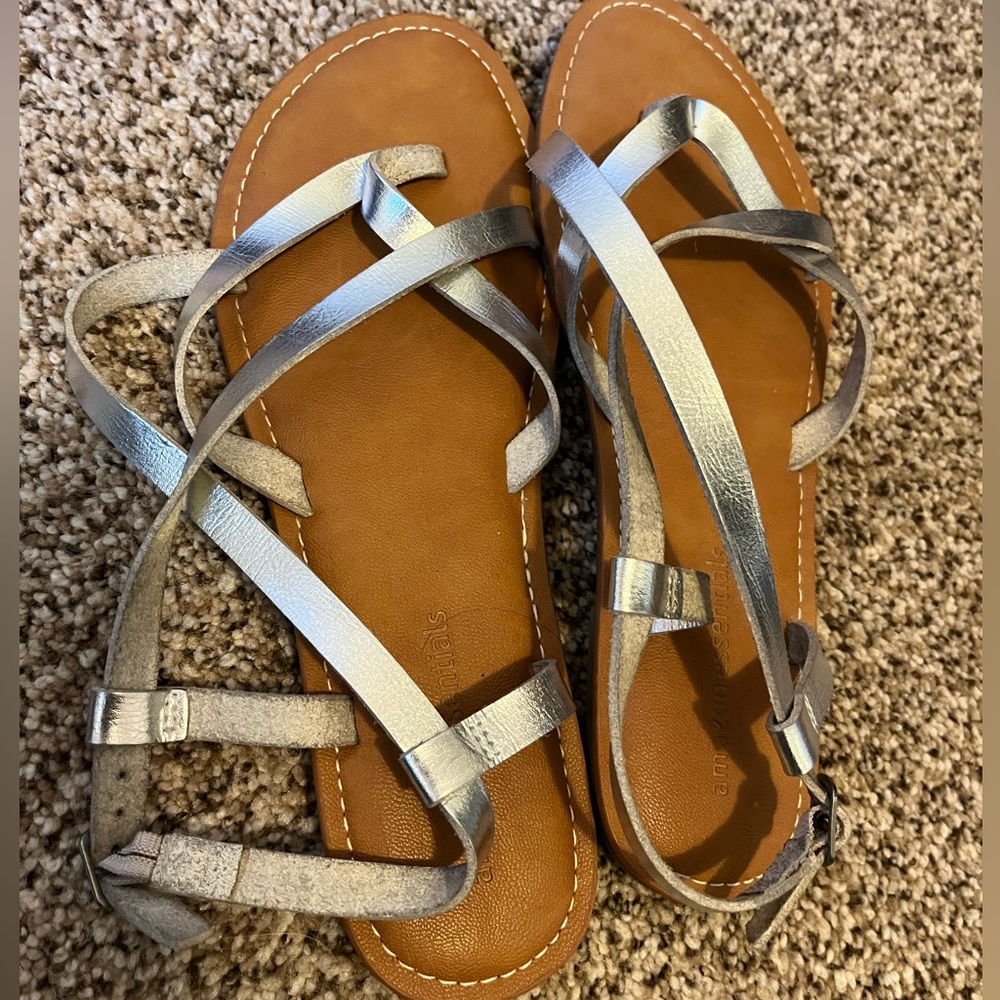 Silver straps sandals